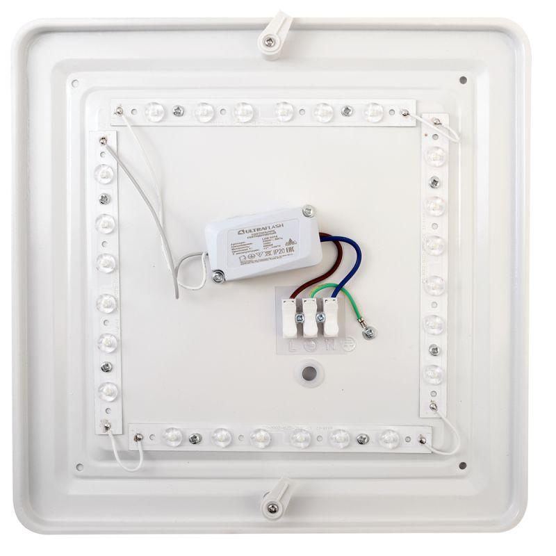 Светильник светодиодный LBS-8318 18Вт 6500К квадрат настенно-потолочный Ultraflash 15152