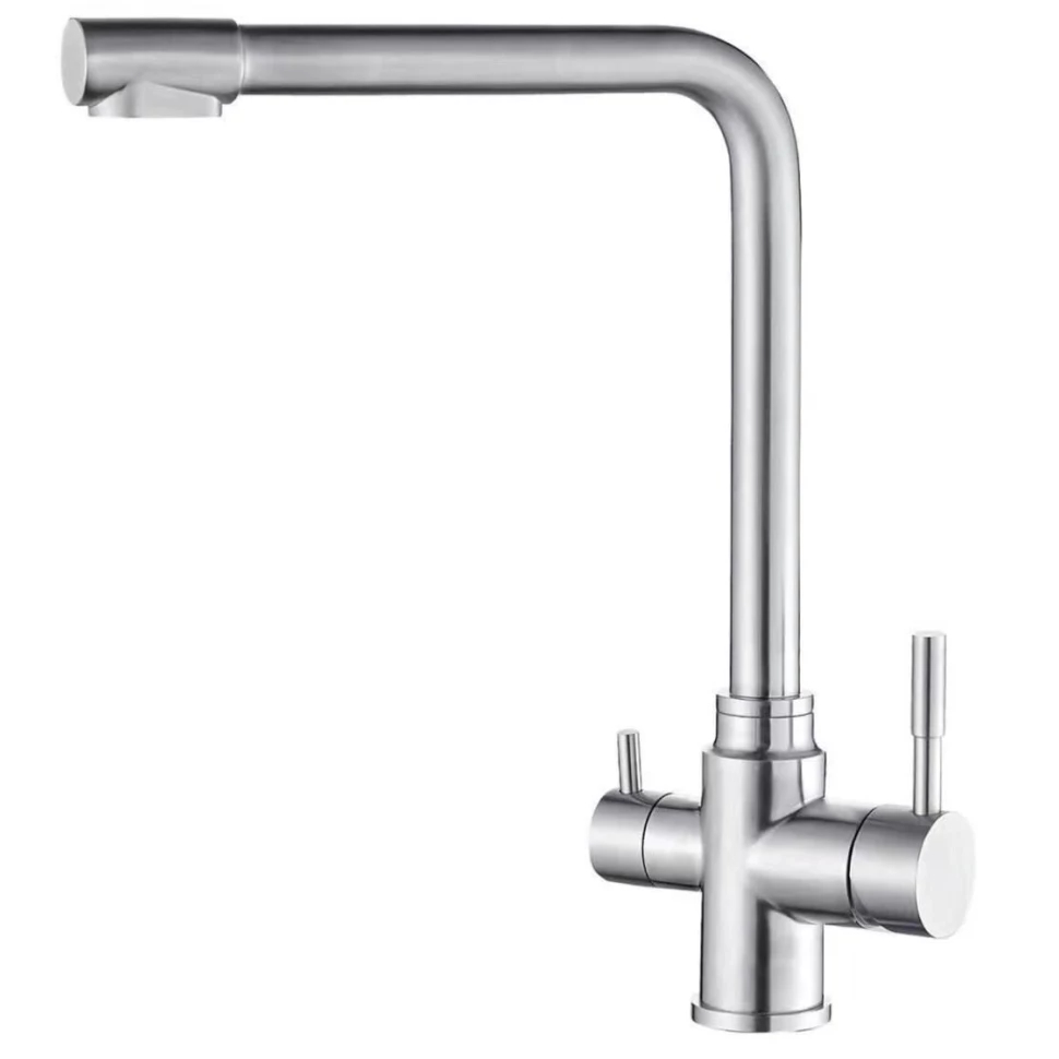 Смеситель для кухни с подключением к фильтру Fmark FS0562, сатин