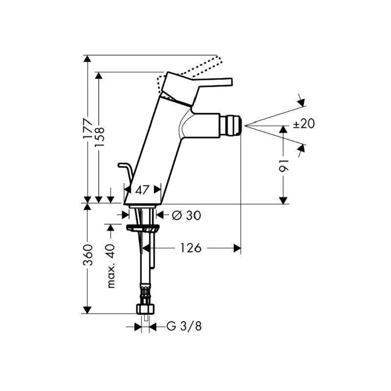 Смеситель Hansgrohe Talis 32240000 для биде