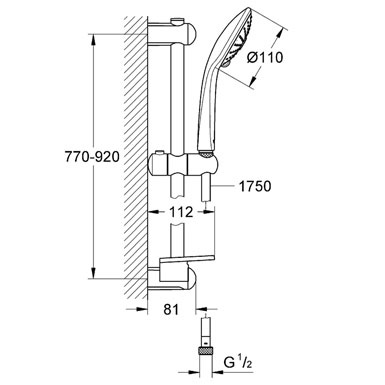 Душевой гарнитур Grohe Euphoria 110 Massage 27226001