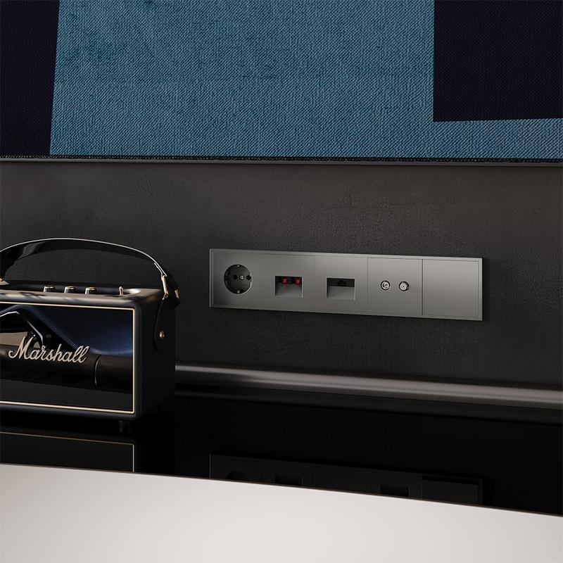 Рамка 5-м S70 пластик. титан Voltum VLS100506