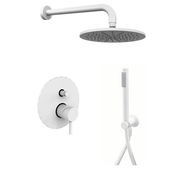 Смеситель встраиваемый для душа на 2 выход Paffoni LIGHT LIG015BO встраиваемый Белый матовый