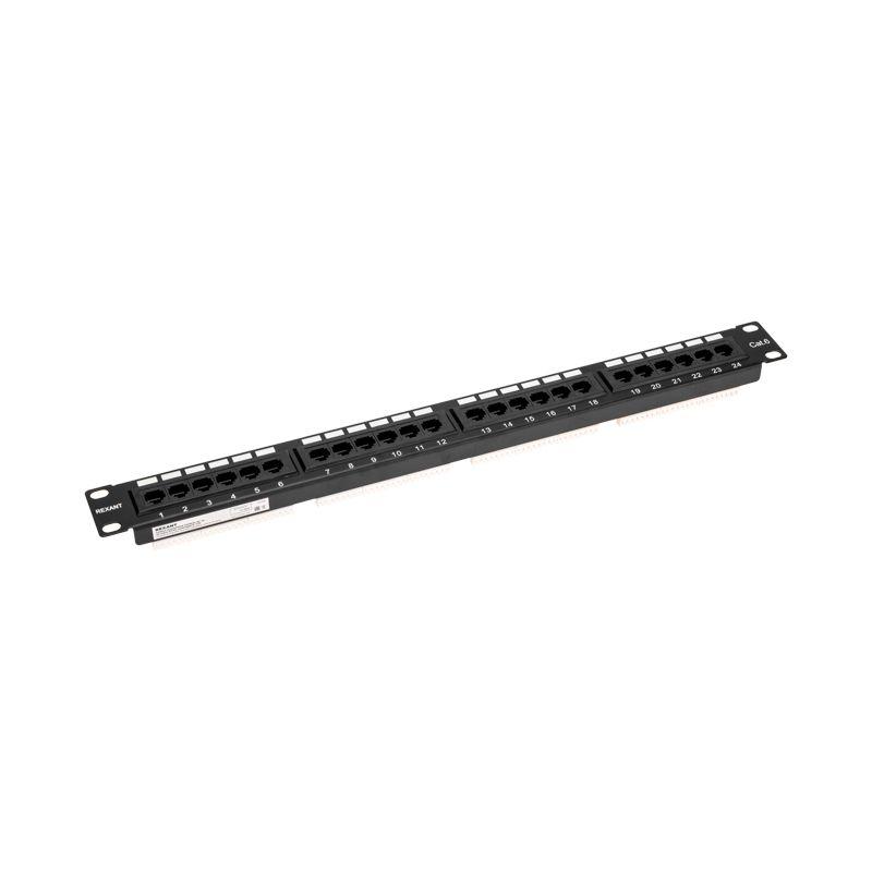 Панель коммутационная 19дюйм 1U 24 порта UTP RJ-45 кат.6 PRO Rexant 02-0234