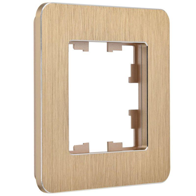 Рамка 1-м BRITE РУ-1-1-Бр метал. шампань RE AL IEK BR-M12-M-21-K37