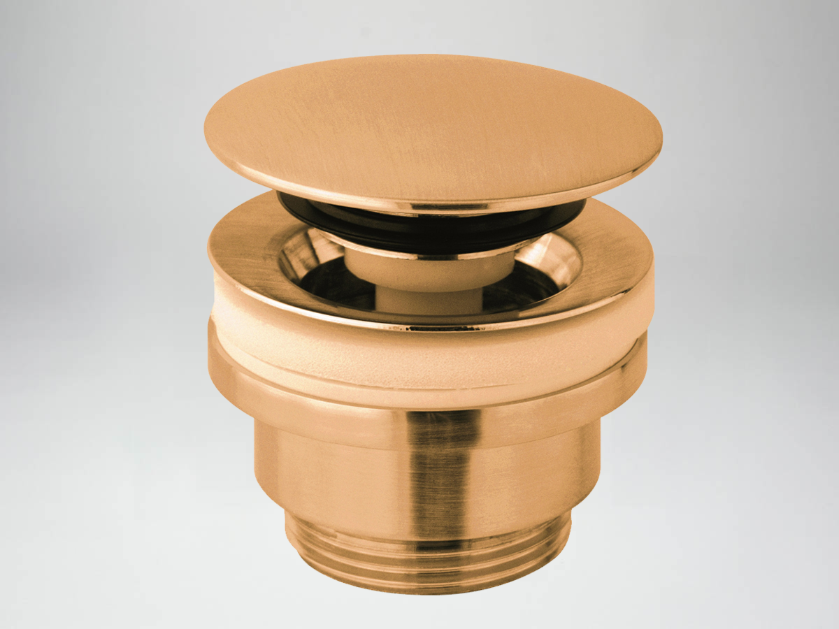 Универсальный донный клапан клик-клак 1 1/4" из латуни цвет золото медовое брашированное Paffoni ZSCA050HGSP Золото медовое брашированное