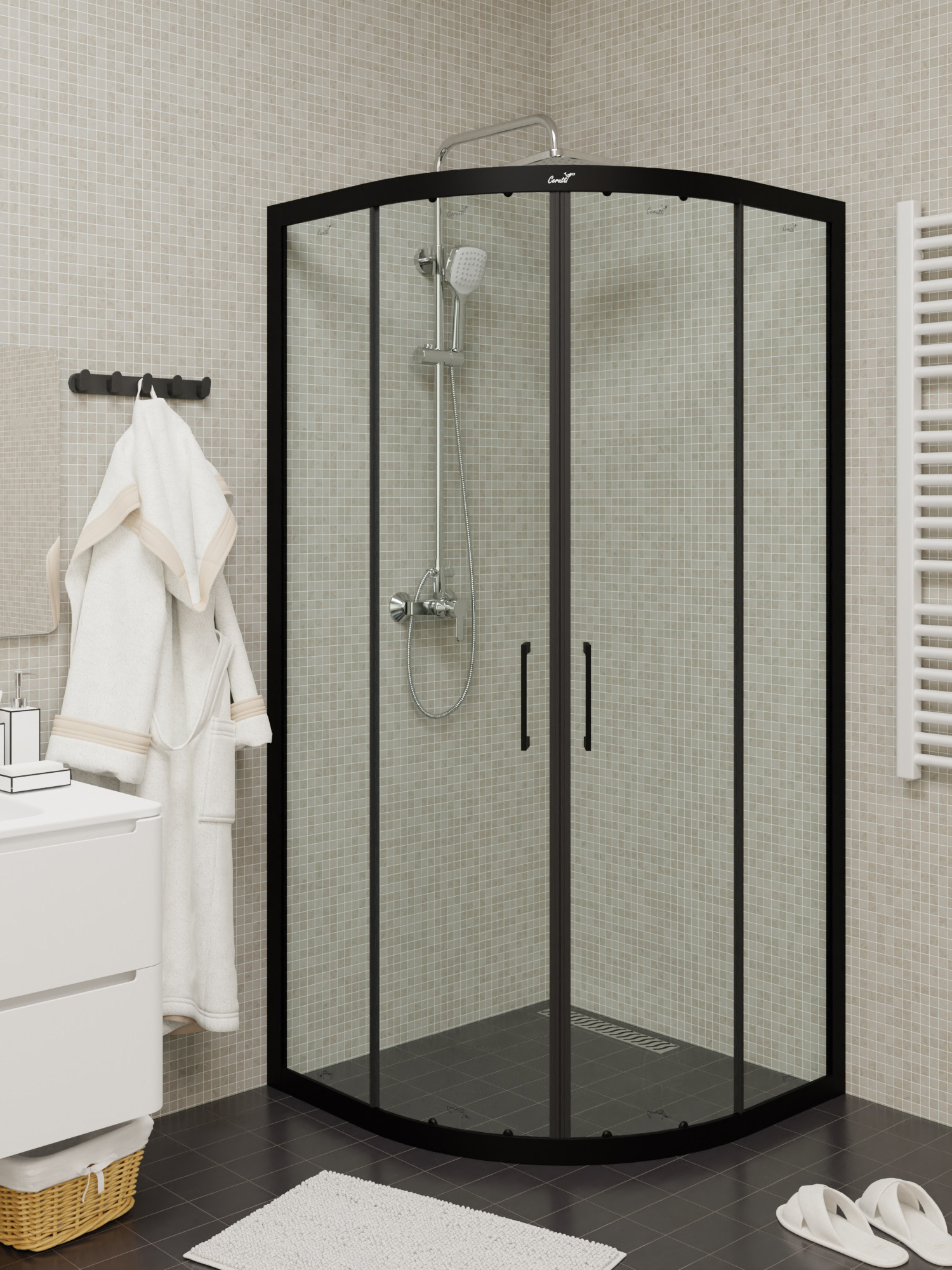 Ограждение VIVA100B душевое Ceruttispa без поддона (100x100x195)