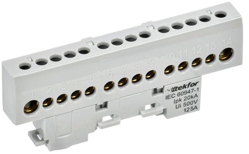 Шина L "фаза" изол. на универс. держ. 8х12-14-Ср TEKFOR IEK TF-NN20-14-KL-K03