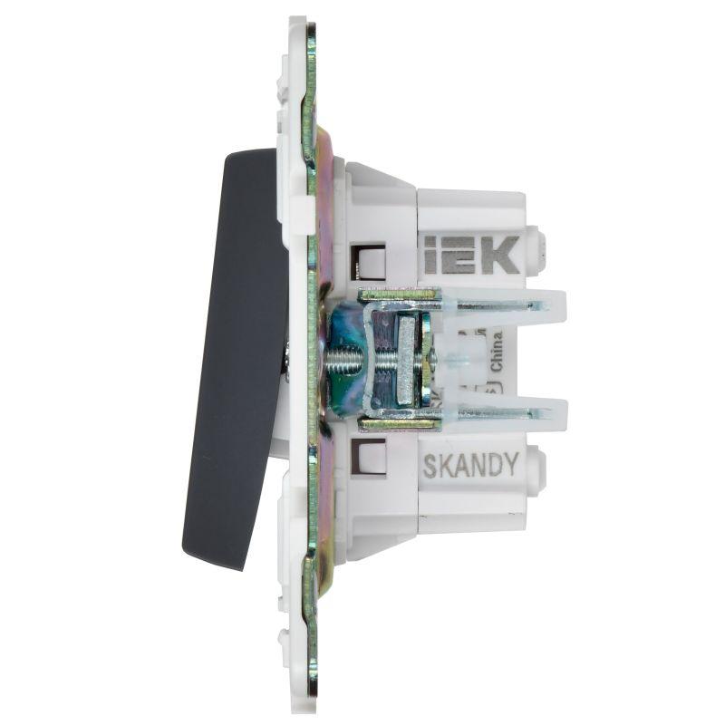 Выключатель перекрестный 2-кл. SKANDY 10А SK-V06T титан IEK SK-V23-0-10-K48