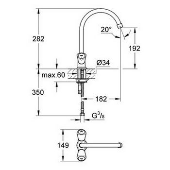 Смеситель Grohe Costa S 31819001 для кухни