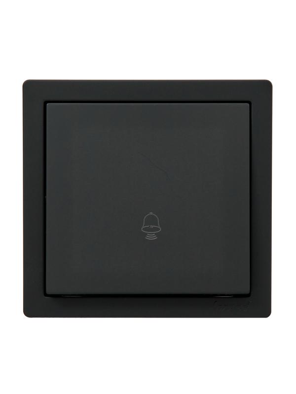 Кнопка звонка LETO черн. бархат LEZARD 752-4200-103