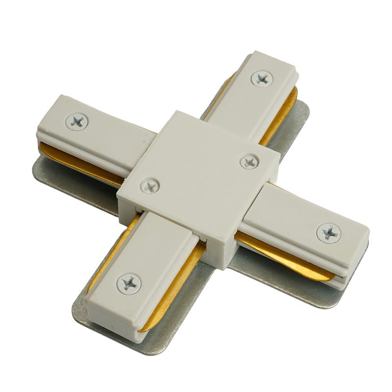 Коннектор Х-образный для шинопровода бел. LD1018 для CAB1007 FERON 51893