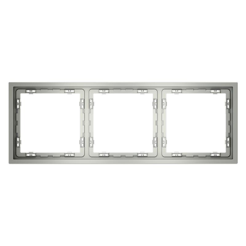 Рамка 3-м S70 пластик. сталь Voltum VLS100305