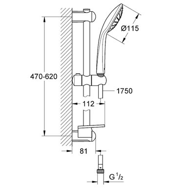 Душевой гарнитур Grohe Euphoria 110 Mono 27266001