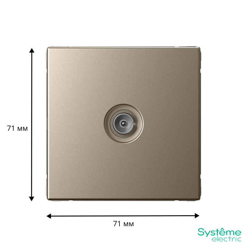 Антенна TV ArtGallery коннектор механизм шампань SE GAL000593