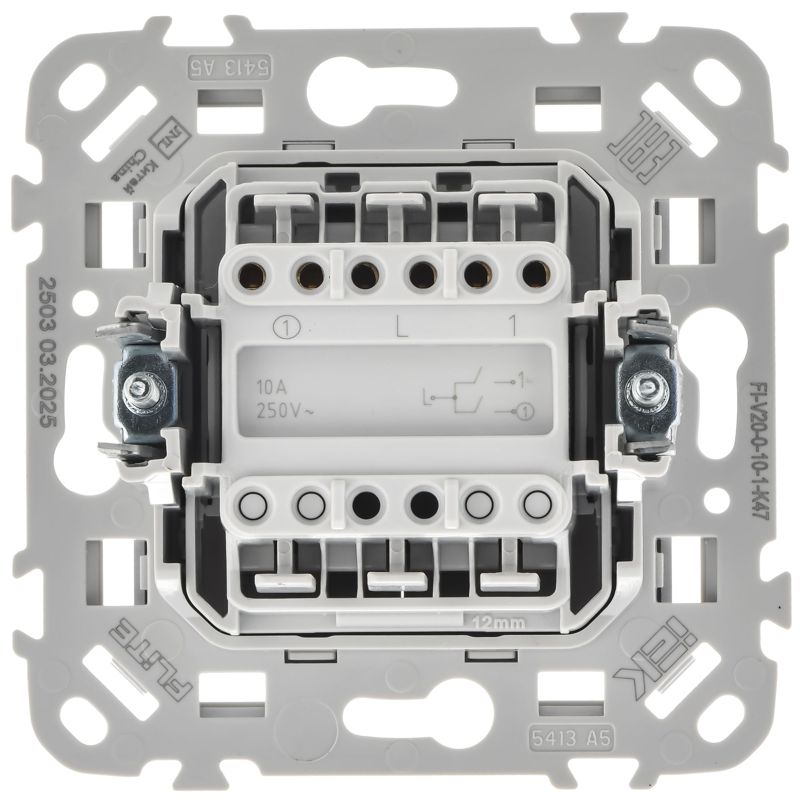 Выключатель 2-кл. СП FLITE ВС12-1-0-ФлА 10А механизм алюм. IEK FI-V20-0-10-1-K47