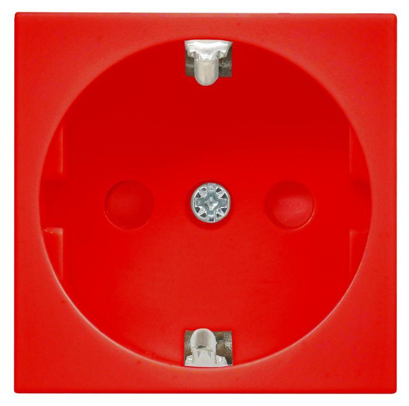Розетка 1-м 2мод. РКС-20-32-П-К 45х45 с заземл. красн. PRIMER IEK CKK-40D-RSZK2-K04-K