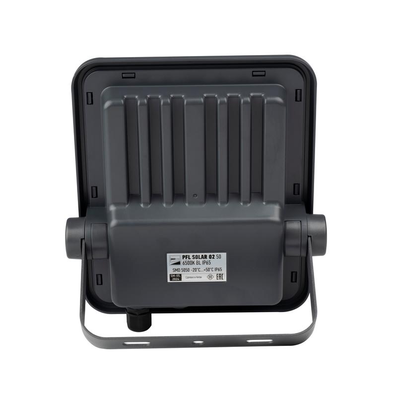 Прожектор светодиодный PFL SOLAR 02 50 6500К GR IP65 ДО с солнечн. панелью и пультом Pro+ JazzWay 5058460