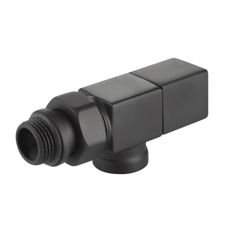 Набор дизайн-вентилей CUBE осевой 1/2дюйм черн. Royal Thermo НС-1422573