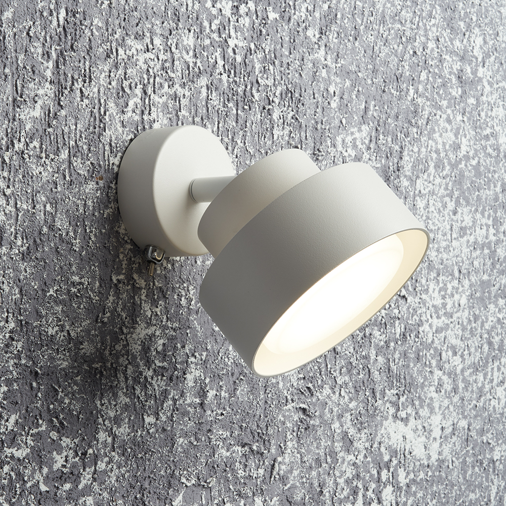 Светильник ДБО-12w GX53 без лампы наклонный с выключателем белый