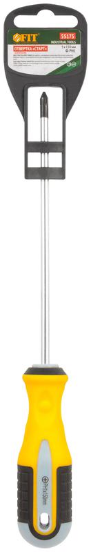 Отвертка "Старт" CrV сталь прорезиненная ручка 5х150мм РН1 FIT 55175