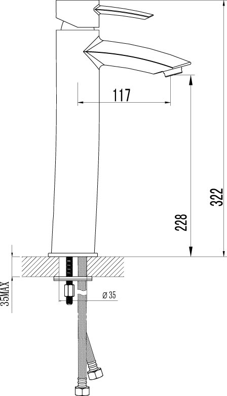 Смеситель для раковины Lemark Atlantiss (LM3209C)