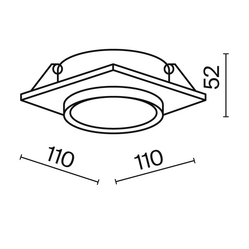 Светильник Hoop 1х12Вт GX53 встраив. Maytoni DL086-GX53-SQ-B
