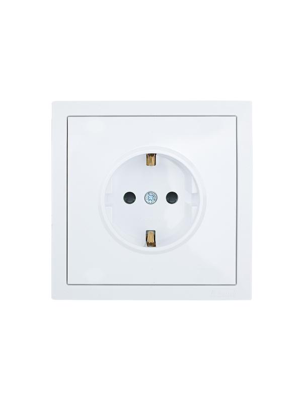 Розетка 1-мест. с защитн.шторк. СП ZIMA IP20 16А ПБТ безвинт. зажим бел. LEZARD 704-0288-124BQC