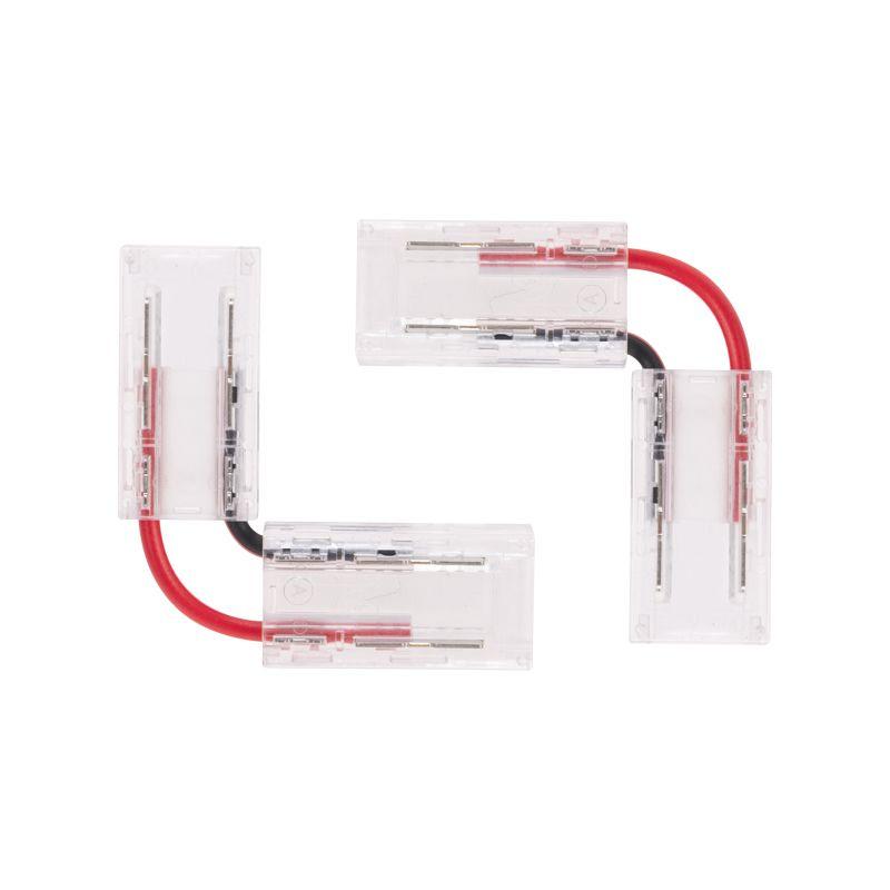 Коннектор L-образный гибкий для одноцветной светодиодной ленты COB 8мм Rexant 148-106