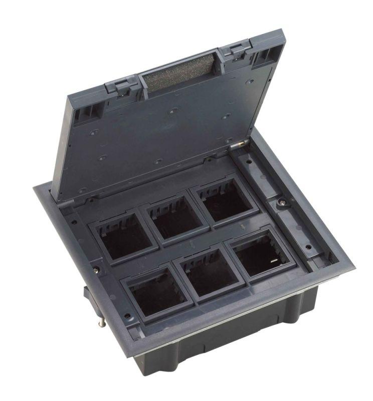 Люк MultiDesk MDK10 на 12мод. IP40 с монтажной коробкой для фальшпола SE MDK10112