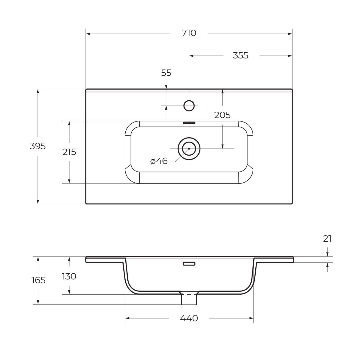 Керамическая раковина BelBagno BB700/390ETL