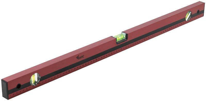 Уровень "Оптима" 800мм 3 глазка фрезерованная рабочая грань красн. корпус КУРС 18024