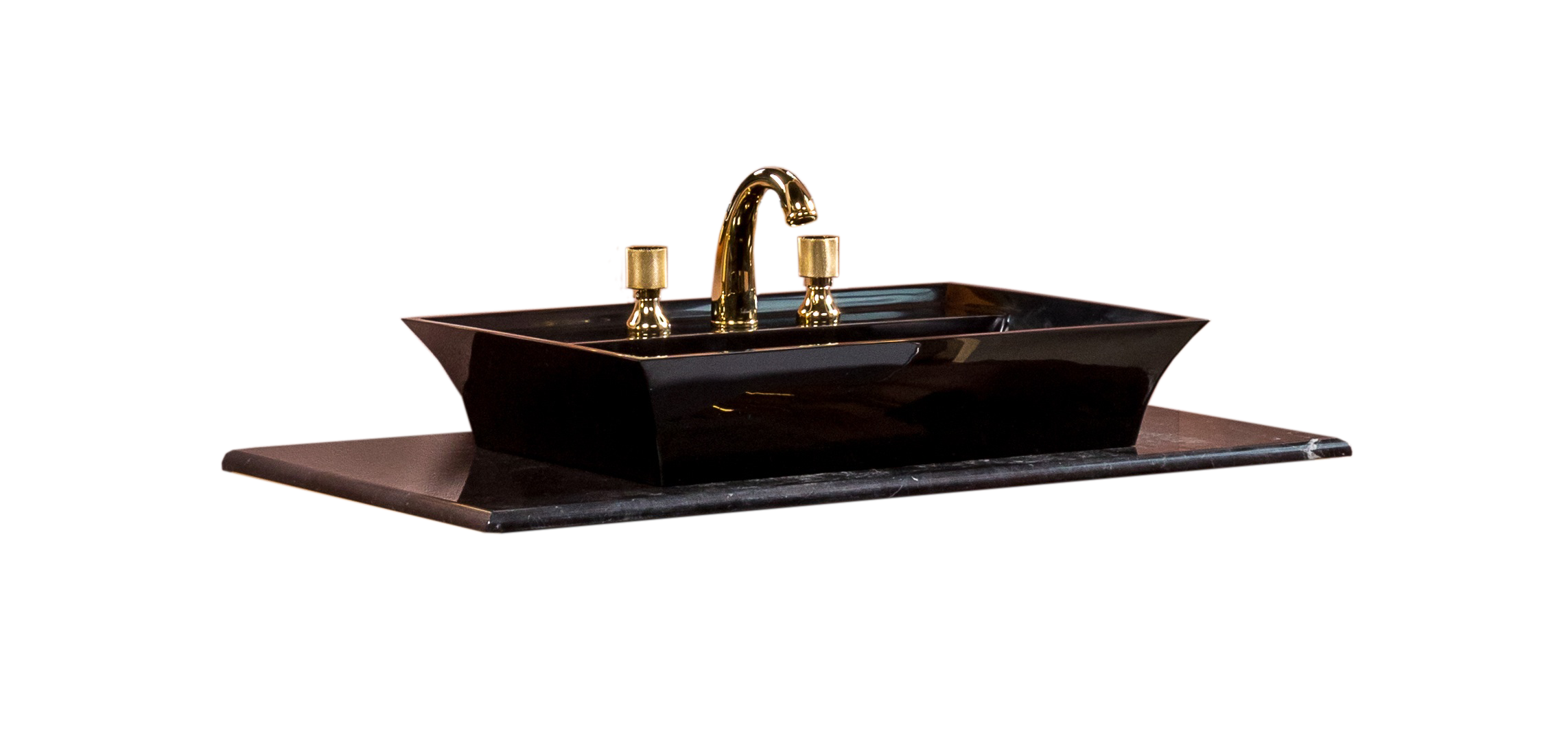 Столешница мрамор 101см Black Toros под LV-6 чашу