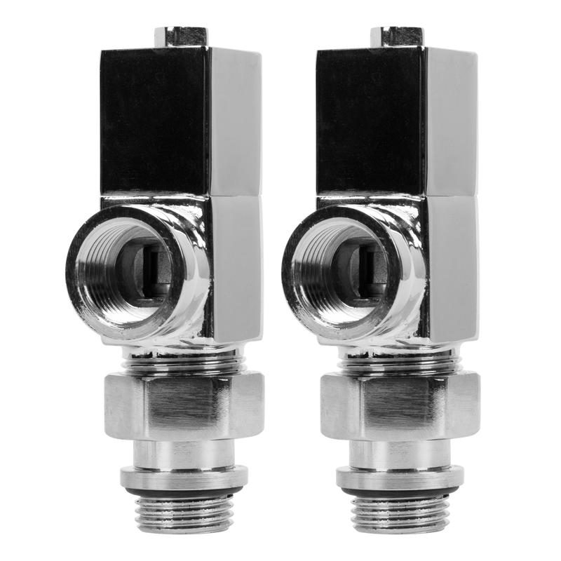 Набор дизайн-вентилей CUBE осевой 1/2дюйм хром Royal Thermo НС-1193193