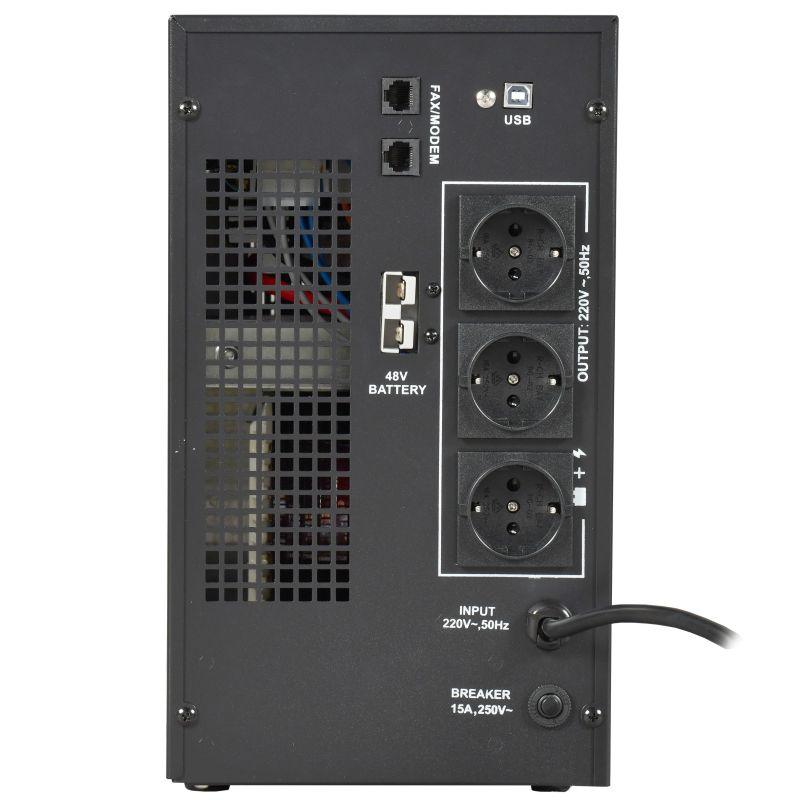 Источник бесперебойного питания ELECTRA LT 2кВА/1.6кВт 48VDC без АКБ USB Schuko ITK ELT-2000VA-1-L-S