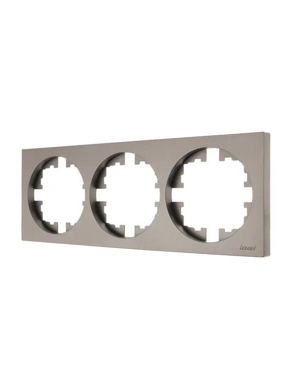 Рамка 3-м OSEN горизонт. квадрат титан LEZARD 743-3700-148