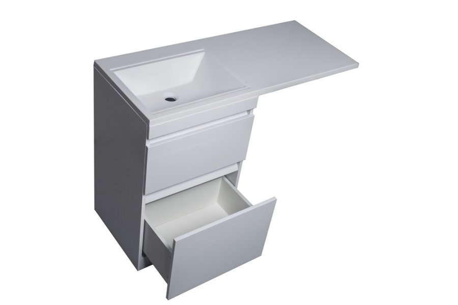 Тумба напольная "Даллас 115", Люкс белая, PLUS