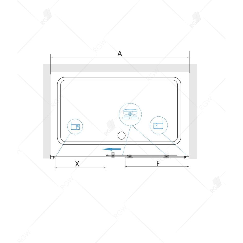 Душевая дверь RGW CL-14, 32091415-11
