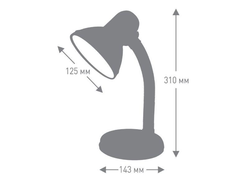 Светильник UF-301P С01 настол. 230В 60Вт бел. Ultraflash 12367