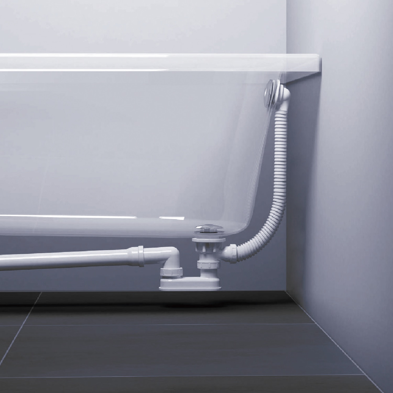 Слив-перелив (полуавтомат, 60 см.) Raglo R600.30, хром