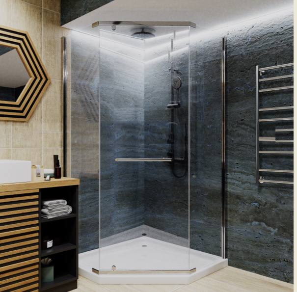 Ограждение CHIKA ZP91T душевое Ceruttispa без поддона (90х90х195)