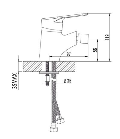 Смеситель для биде Lemark Luna (LM4108C)