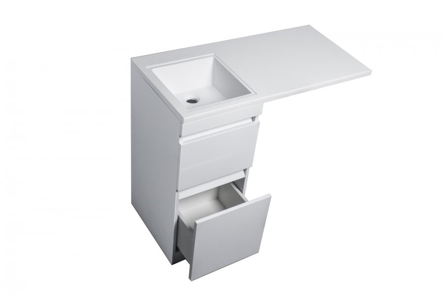 Тумба напольная "Даллас 110", Люкс белая, PLUS