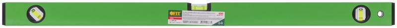 Уровень "Техно" 3 глазка фрезер. рабочая грань шкала 800мм корпус зел. FIT 18118