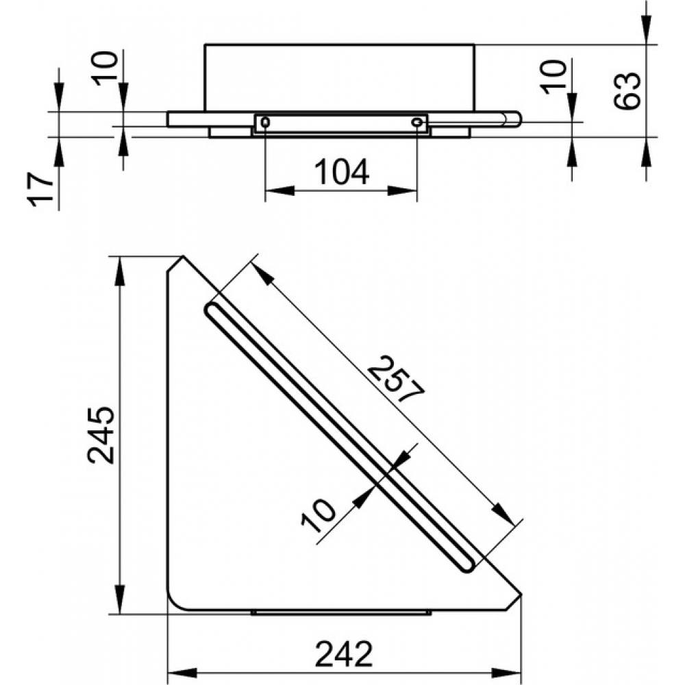 Полка Keuco Edition 400 11557170100 угловая