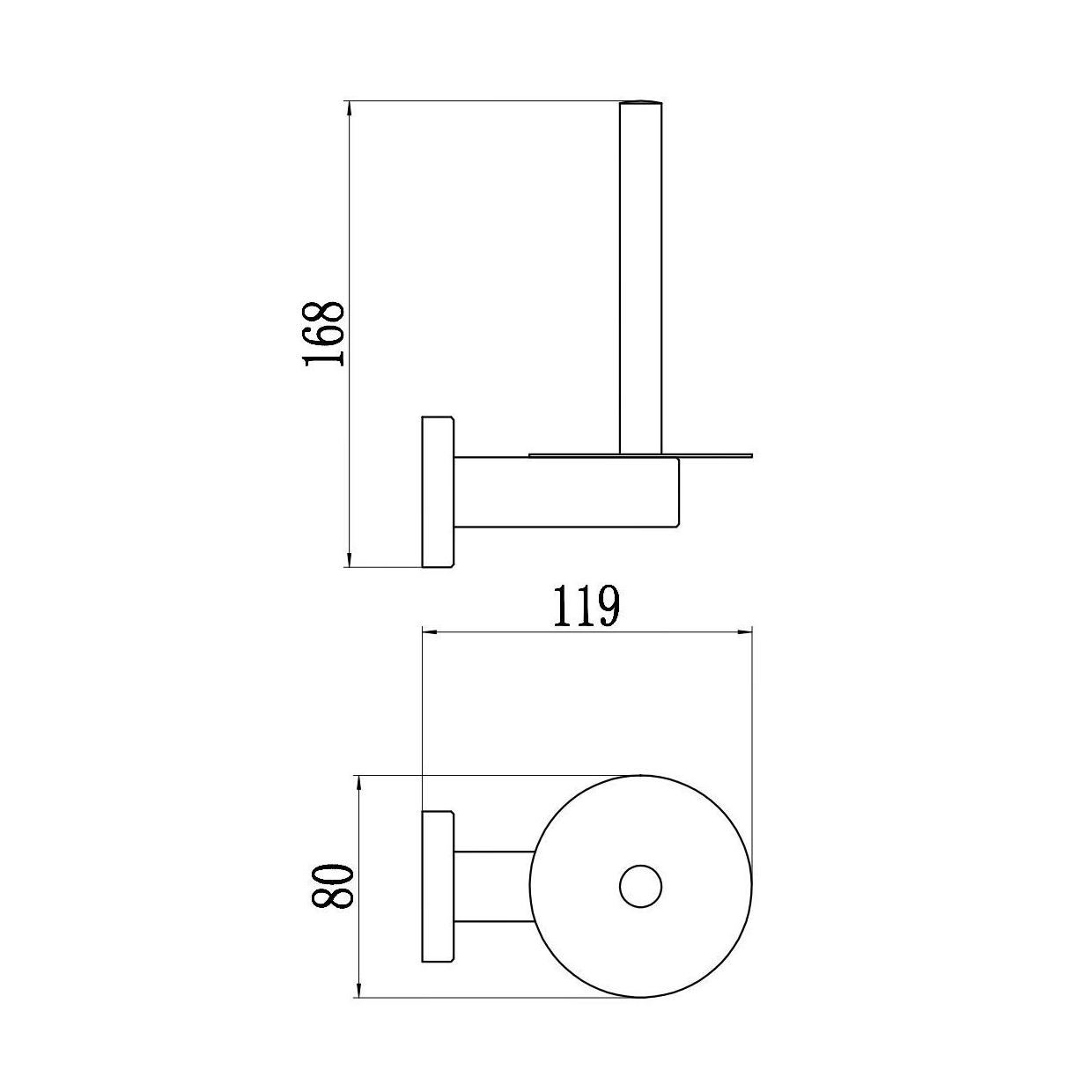 Держатель для туалетной бумаги Savol S-005652C-1, матовое золото