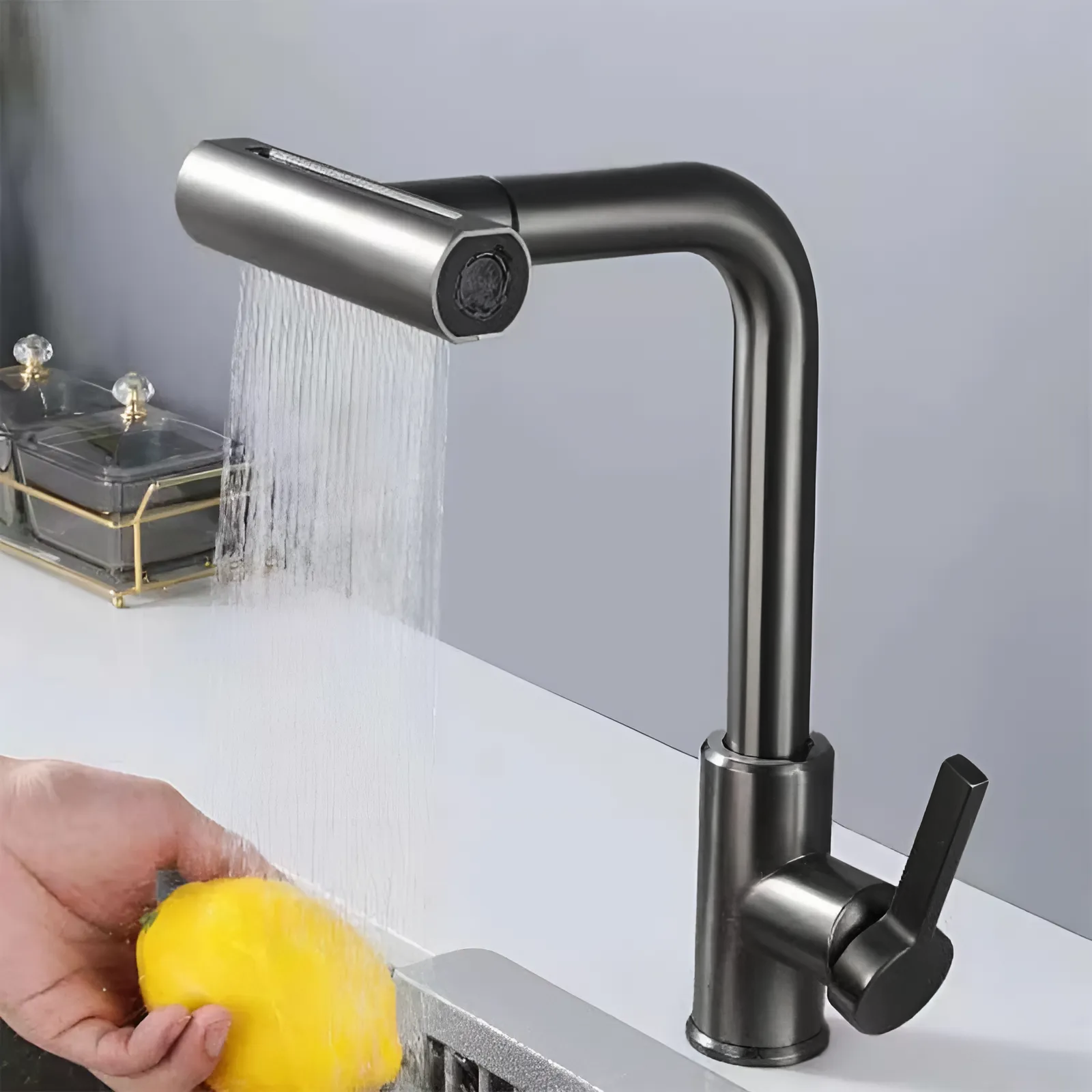 Смеситель SOPHIA GR из нержавеющей стали для кухни BOCH MANN, цвет CЕРЫЙ