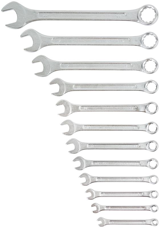 Ключ комбинированные в пластиковом держателе "Хард" набор 12шт (6-22мм) FIT 63426