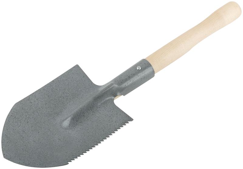 Лопатка туристическая 150х215х550мм с деревянным черенком 77233