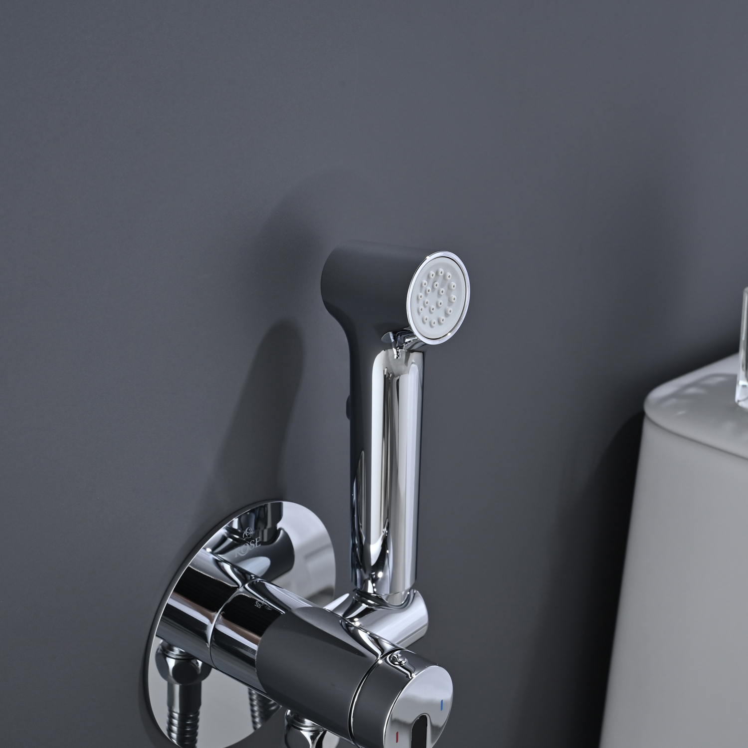 Гигиенический душ со смесителем Rose R235, хром