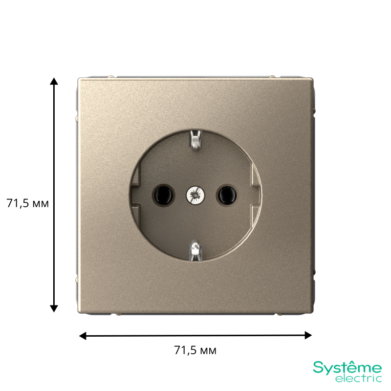 Розетка ArtGallery 16А с заземл. быстрозажим. клем. механизм шампань SE GAL000543S